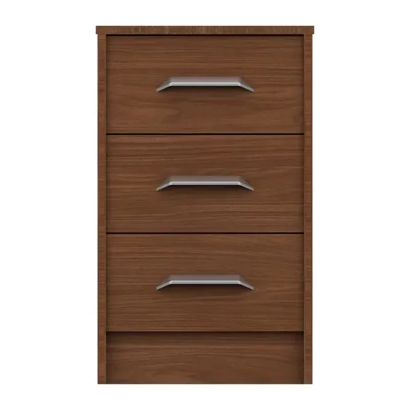 Florine 3-Drawer Bedside Table - Walnut Brown product