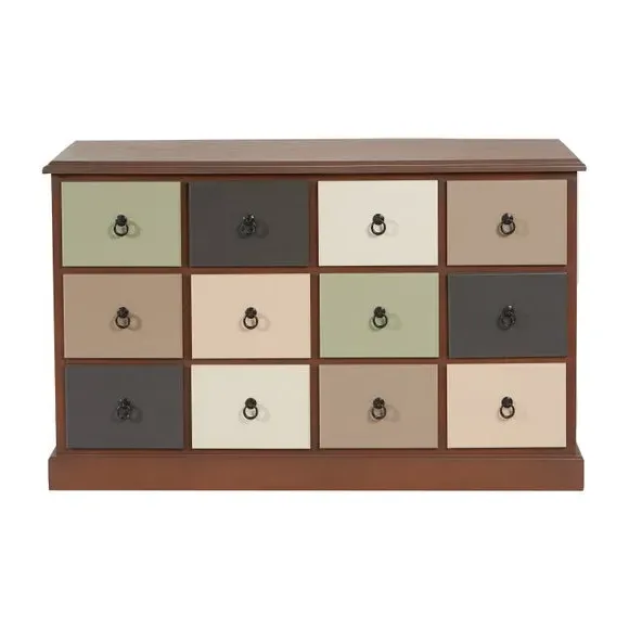 12-Drawer Sideboard with Storage - Pastel, Pine alternate view