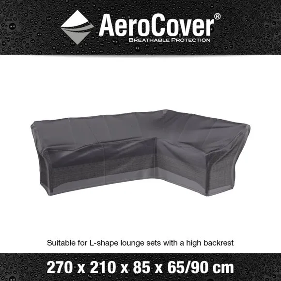 Aerocover Long Left Hand Lounge Set Cover - Grey alternate view