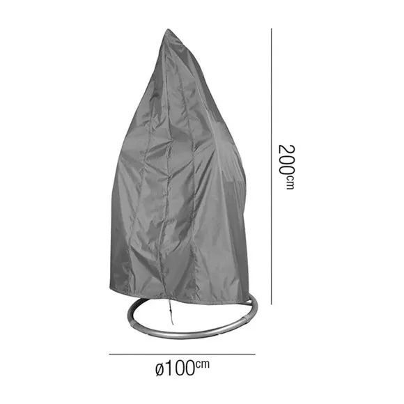Aerocover Round Hanging Egg Chair Cover - Grey alternate view