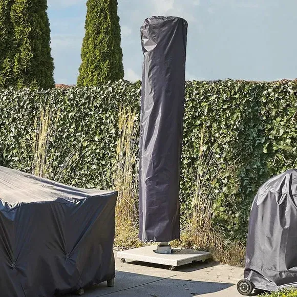Aerocover Upright Free Arm Parasol Cover - Grey alternate view