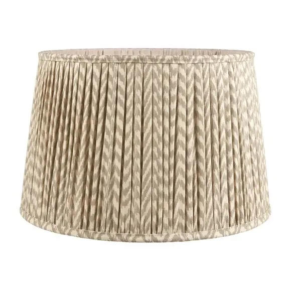 Vienna Chevron Mushroom Pleat Lamp Shade - Taupe alternate view