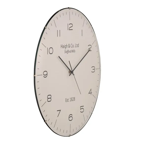 Dome Glass Wall Clock - Cream alternate view