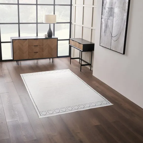 Greek Key Indoor/Outdoor Rug - Black, White product