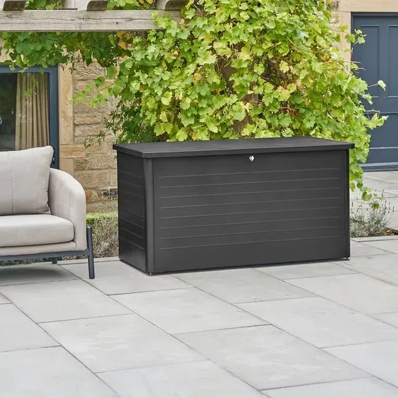 Large Cushion Box with Gas Lift - Black, Steel alternate view