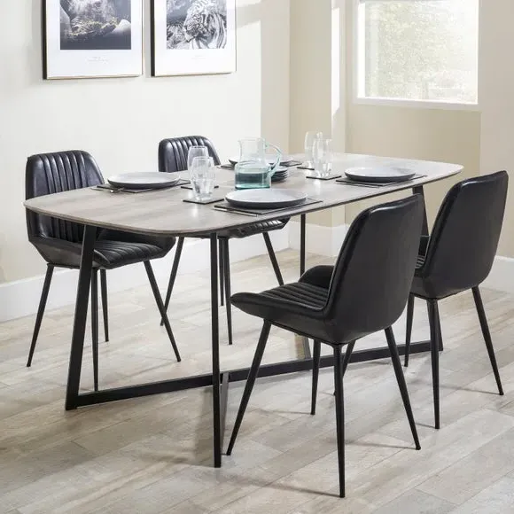 Pacific Ukiah Oval Dining Table - Grey, Oak Veneer product
