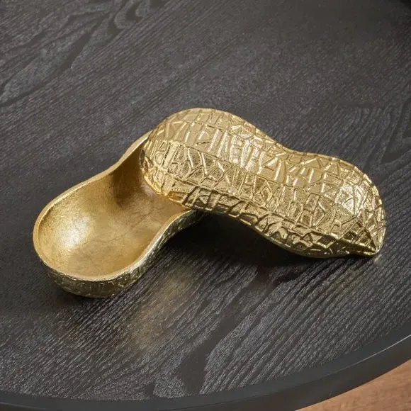 Peanut Lidded Trinket Bowl - Gold, Cast Aluminium alternate view