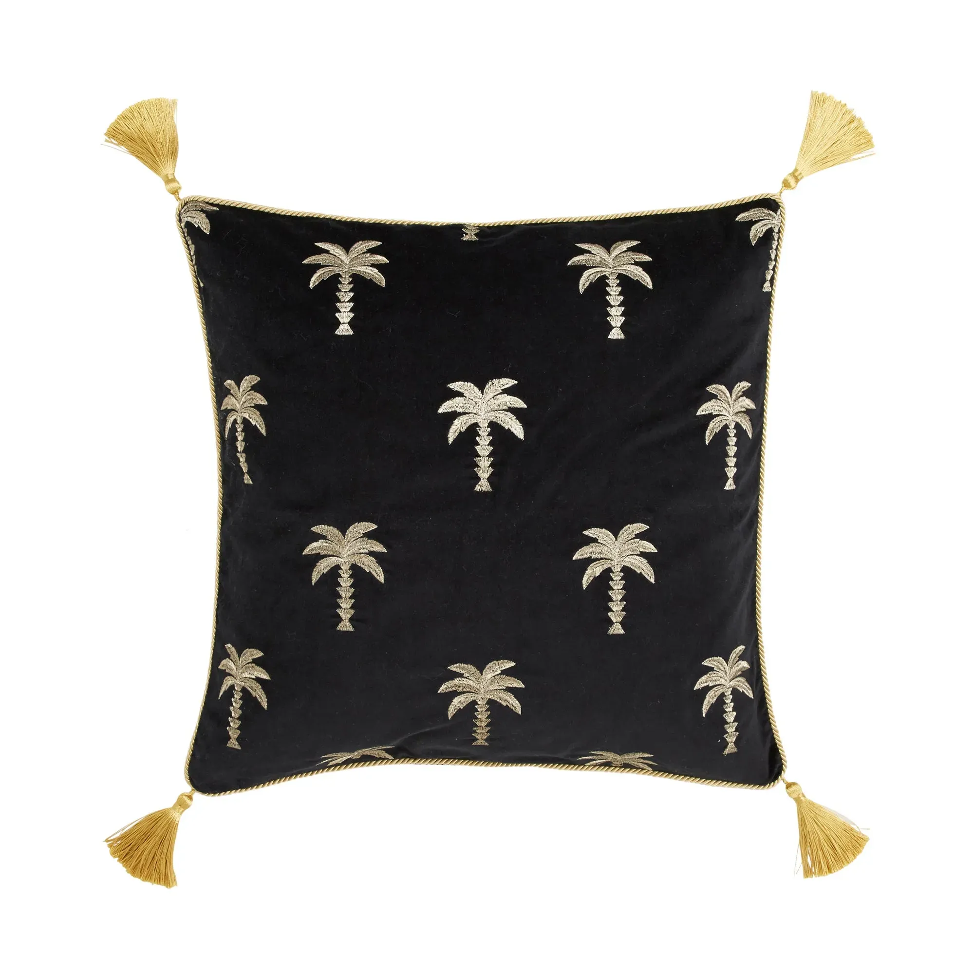 palm-tree-cushion-black-gold image