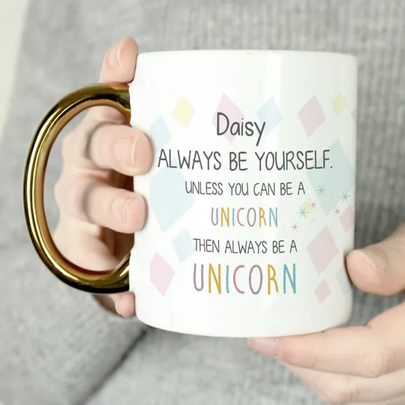 Always Be A Unicorn Personalised Mug - White, Ceramic product