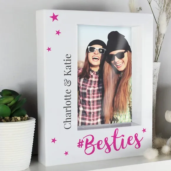 Besties Portrait Box Photo Frame - White, Plastic product