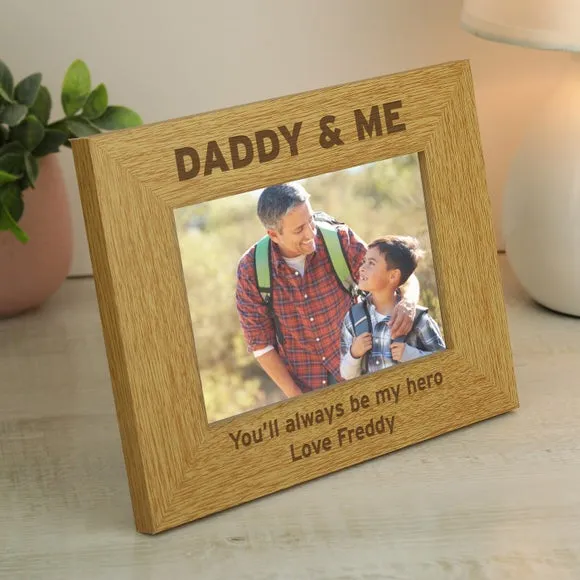 Daddy & Me Landscape Photo Frame - Natural, Oak Effect alternate view