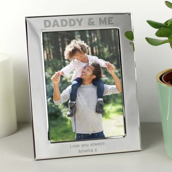 Daddy & Me Portrait Photo Frame - Silver, Aluminium alternate view