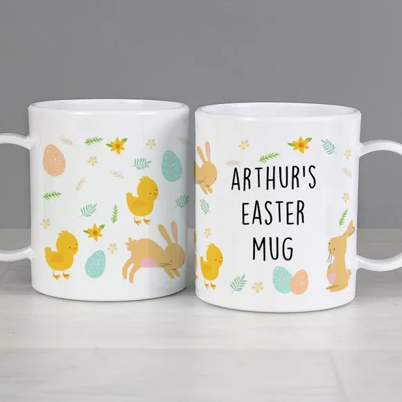 Easter Bunny Personalised Plastic Mug - White alternate view
