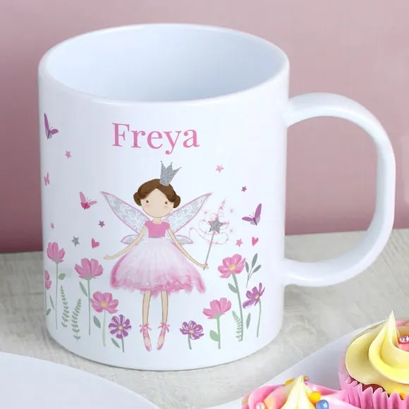 Fairy Princess Personalised Plastic Mug - White alternate view