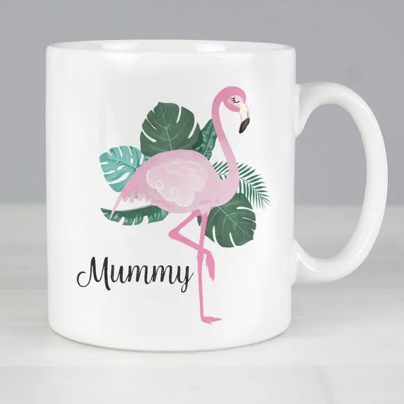 Flamingo Personalised Mug - White, Ceramic product