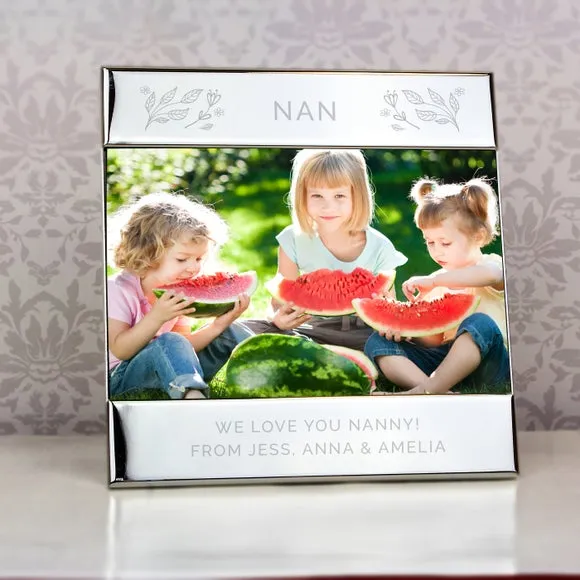Floral Landscape Photo Frame - Silver alternate view
