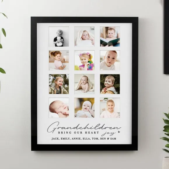 Grandchildren Multi Photo Frame - Black, Wood product