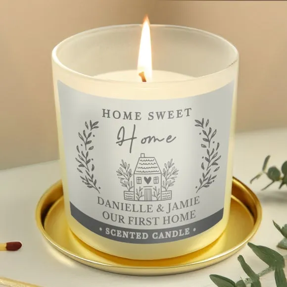 Home Sweet Home Personalised Jar Candle - White alternate view