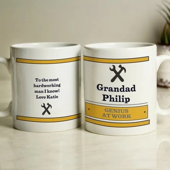 Man At Work Personalised Mug - White, Ceramic alternate view