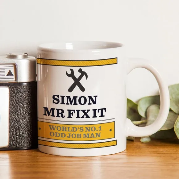 Man At Work Personalised Mug - White, Ceramic product