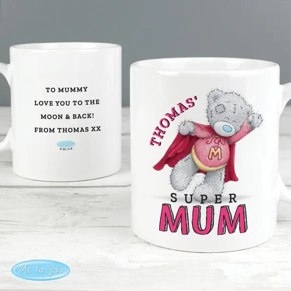 Me To You Super Mum Personalised Mug - White, Ceramic alternate view