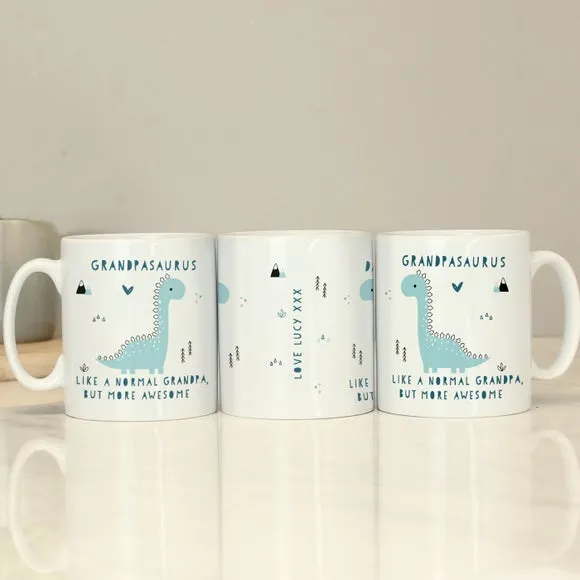 More Awesome Blue Dinosaur Personalised Mug - White, Ceramic alternate view