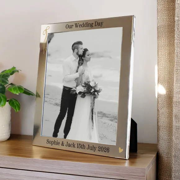 Mr and Mrs Personalised Photo Frame - Silver alternate view