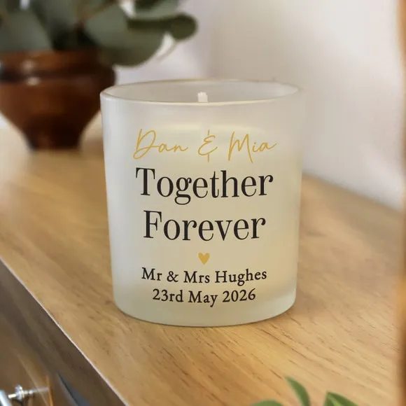 One Love Frosted Personalised Candle - Black, Gold alternate view