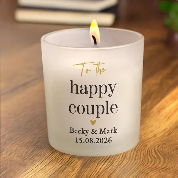 One Love Frosted Personalised Candle - Black, Gold product