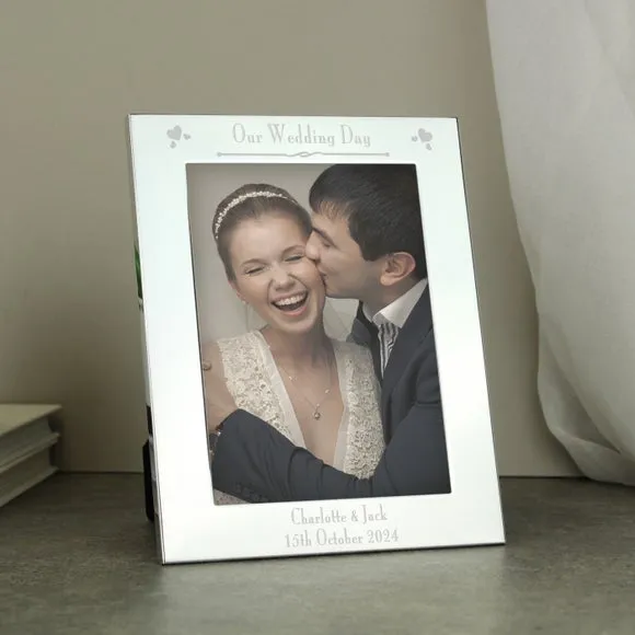 Our Wedding Day 5x7 Photo Frame - Silver, Aluminium product