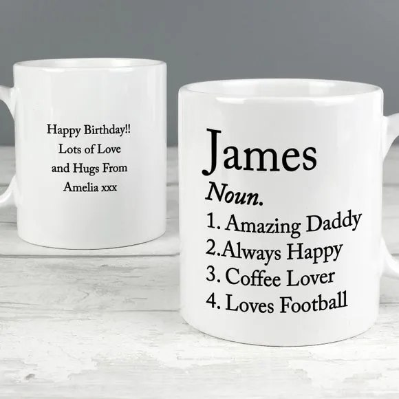 Personalised Dictionary Definition Mug - White, Ceramic alternate view