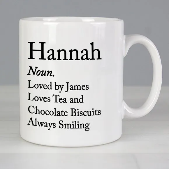 Personalised Dictionary Definition Mug - White, Ceramic product