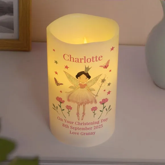 Personalised Fairy Princess LED Candle - Cream alternate view