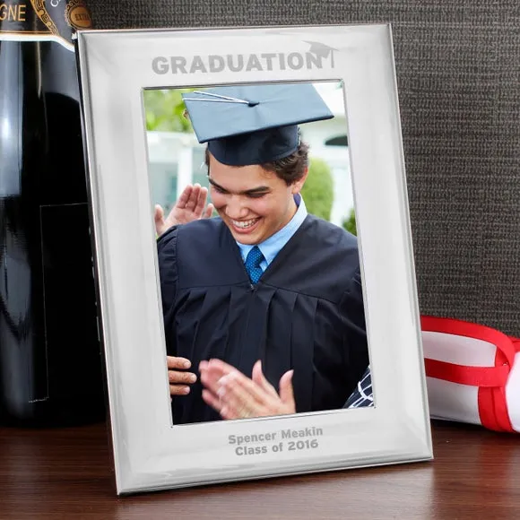 Personalised Graduation Photo Frame - Silver, Aluminium alternate view