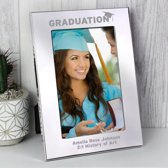 Personalised Graduation Photo Frame - Silver, Aluminium product