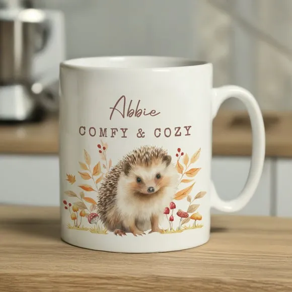 Personalised Hedgehog Mug - White, Ceramic alternate view