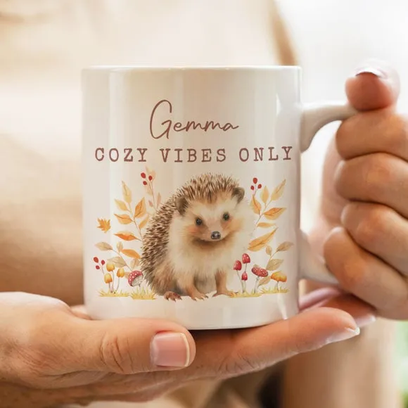 Personalised Hedgehog Mug - White, Ceramic product