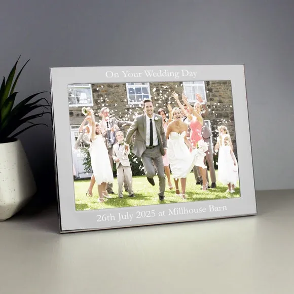 Personalised Memento Co. Landscape Photo Frame - Silver, Aluminium product