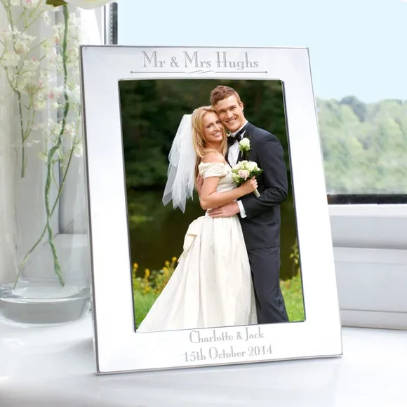 Personalised Memento Co. Portrait Photo Frame - Silver, Aluminium alternate view