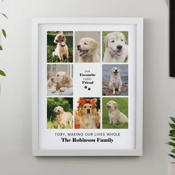 Personalised Pet Multi Photo Framed Print - White alternate view