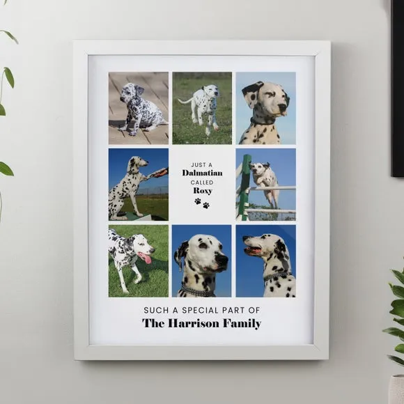 Personalised Pet Multi Photo Framed Print - White product