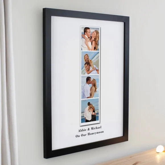 Personalised Photo Strip Poster Frame - Black alternate view