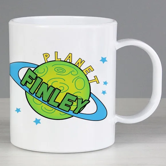 Personalised Space Plastic Mug - White product