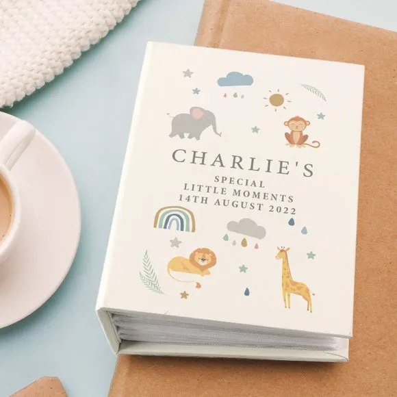 Safari Animals Personalised Photo Album with Sleeves - White product