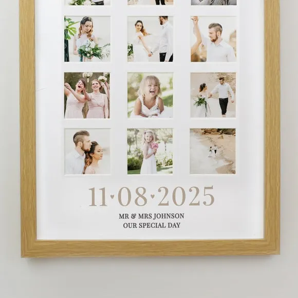 Special Date Multi Photo Frame - Oak, Wood alternate view