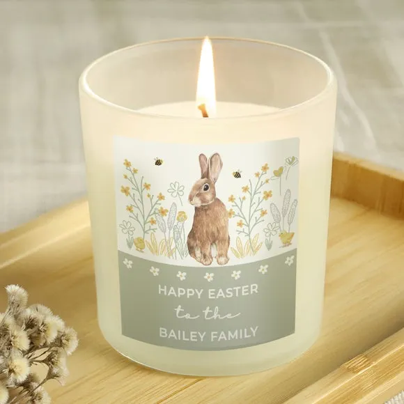 Spring Bunny Personalised Vanilla Scented Candle - Clear product