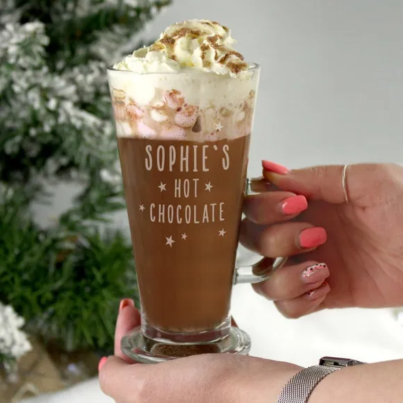 Stars Hot Chocolate Latte Glass - Clear alternate view