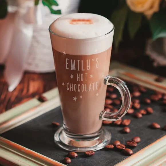 Stars Hot Chocolate Latte Glass - Clear product