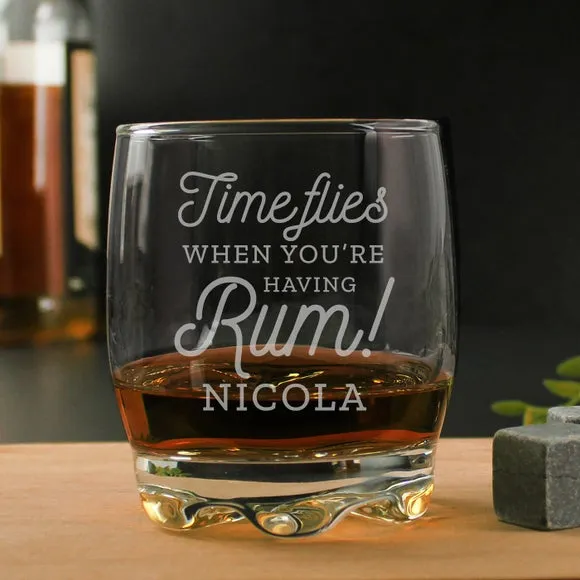 Time Flies When You're Having Rum Tumbler - Clear alternate view