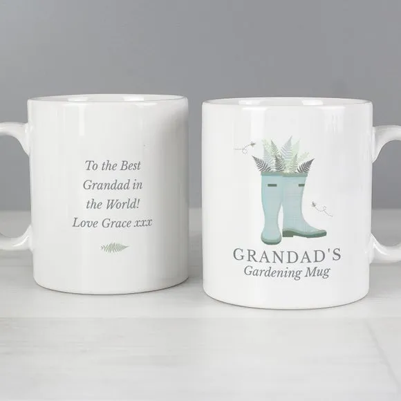 Wellies Personalised Mug - Blue, Ceramic alternate view